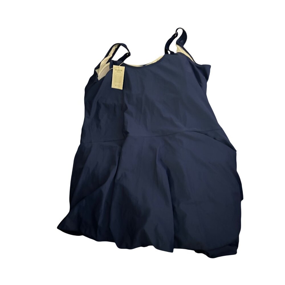 Eomenie Womens Navy Blue One-Piece Swim Dress 22W Plus Size Nylon Spandex - Picture 3 of 6